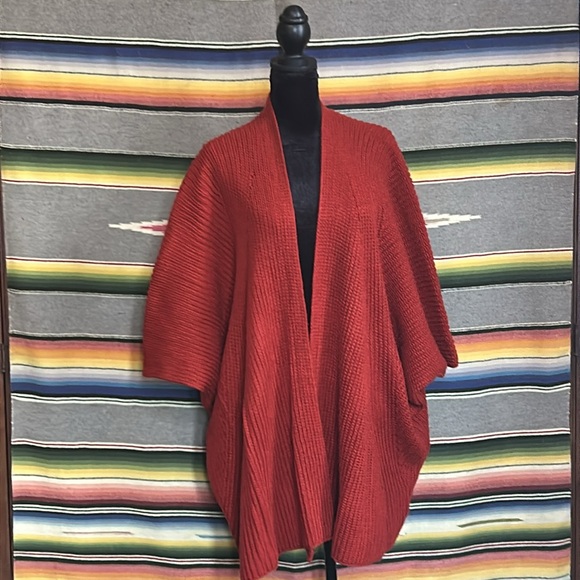 Rusty Hued Chunky Knit Cardigan OSFM - Picture 2 of 8